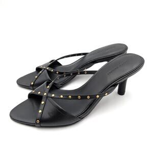 Rebecca Minkoff Studded Kitten Heel Sandals Women's Black Size US7.5 EU38.5